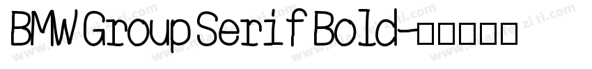 BMW Group Serif Bold字体转换